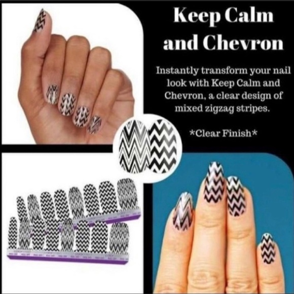 Color Street Keep Calm And Chevron Clear Overlay Nail Strips - Picture 2 of 3